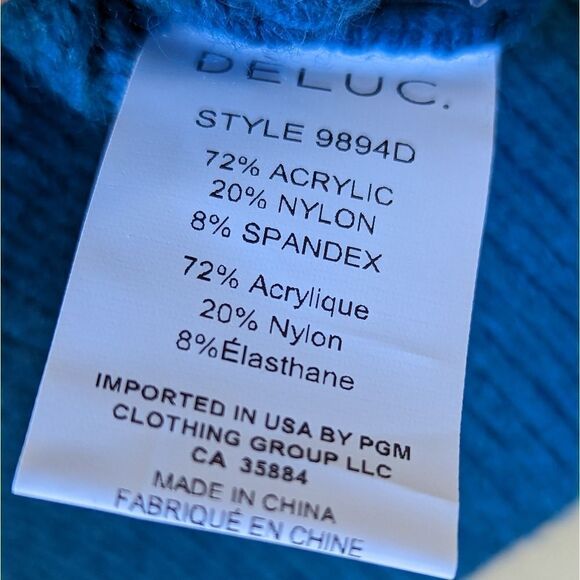 DeLUC Cropped Knit Turtleneck Vest Petrol Blue Sz S | Fall Layering Piece NWT - Picture 10 of 11